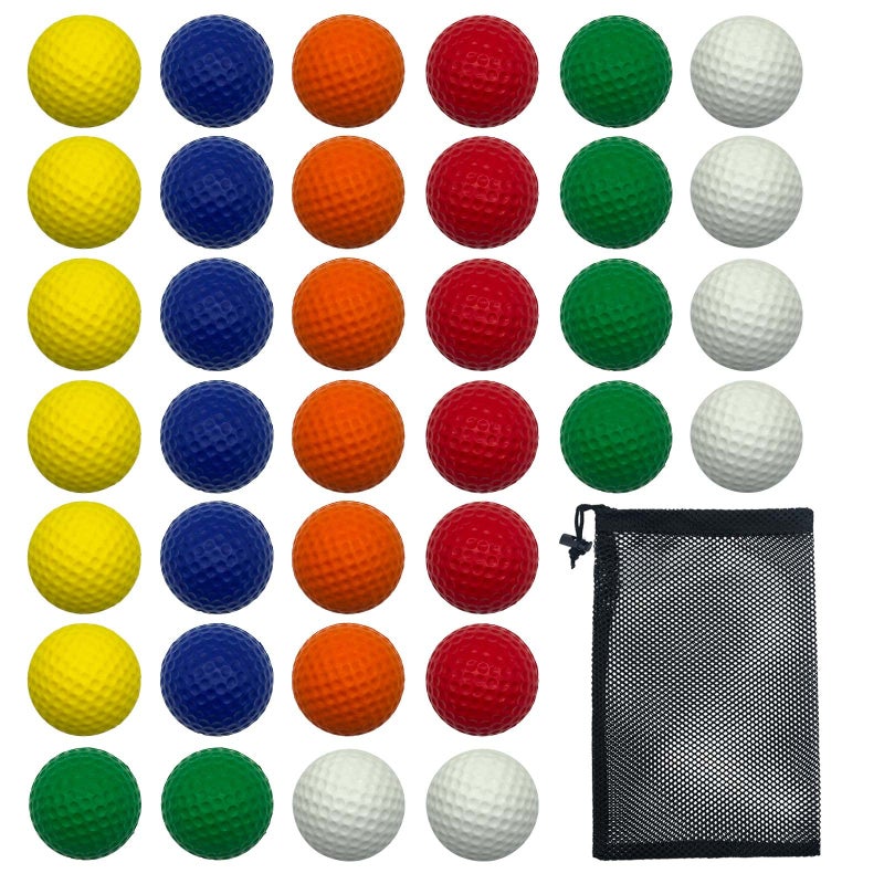 Dsmile Colorful Foam Golf Practice Balls 36 Pack Light Soft Elastic Training Multifunction Sport Balls - Image 2